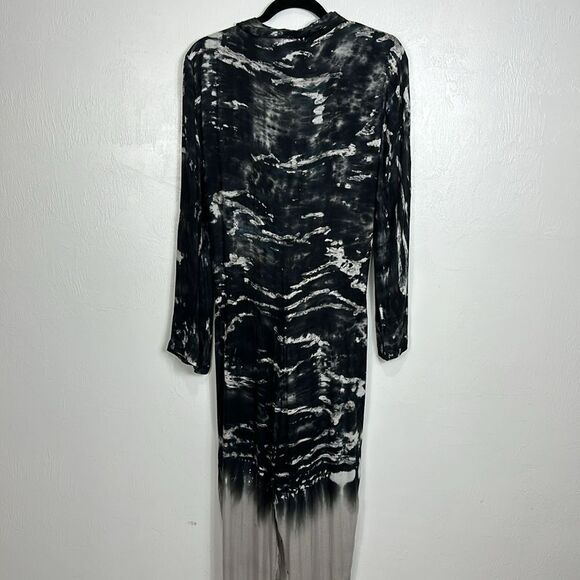 Young Fabulous & Broke Long Sleeve Collared Rayon Jumpsuit Size M - Picture 7 of 14